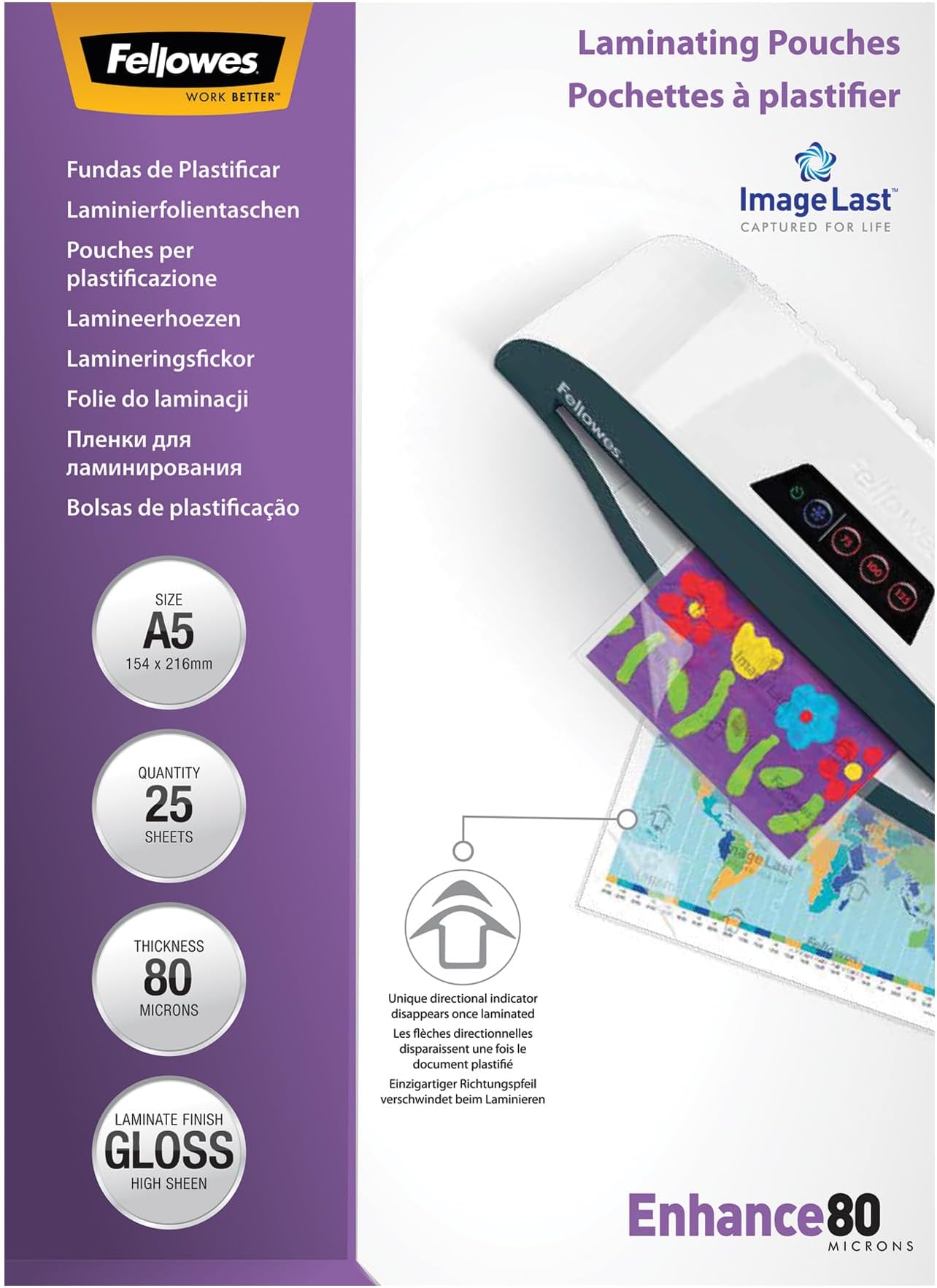 Fellowes ImageLast A5 80 Micron Laminating Pouch - (Pack of 25)