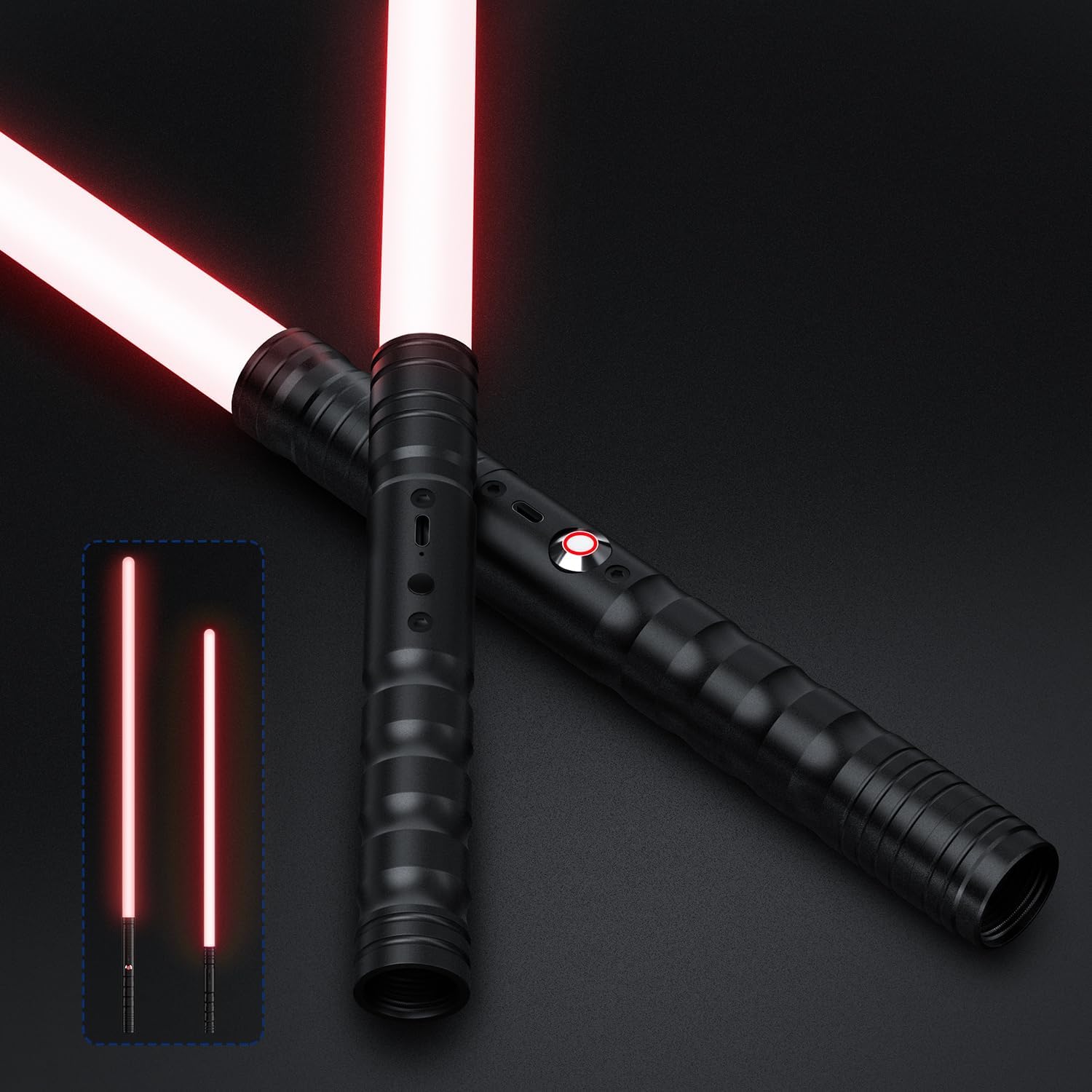 jvmusaber Lightsaber for Kids and Adults Toys, Different Lengths Alloy Hilt Light