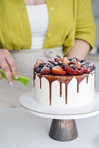 Miniatura 5 de meizhouer Cuchillo para pasteles de acero inoxidable de 10 pulgadas12 pulgadas mango de plástico espátulas para hornear cuchillo de pan dentado