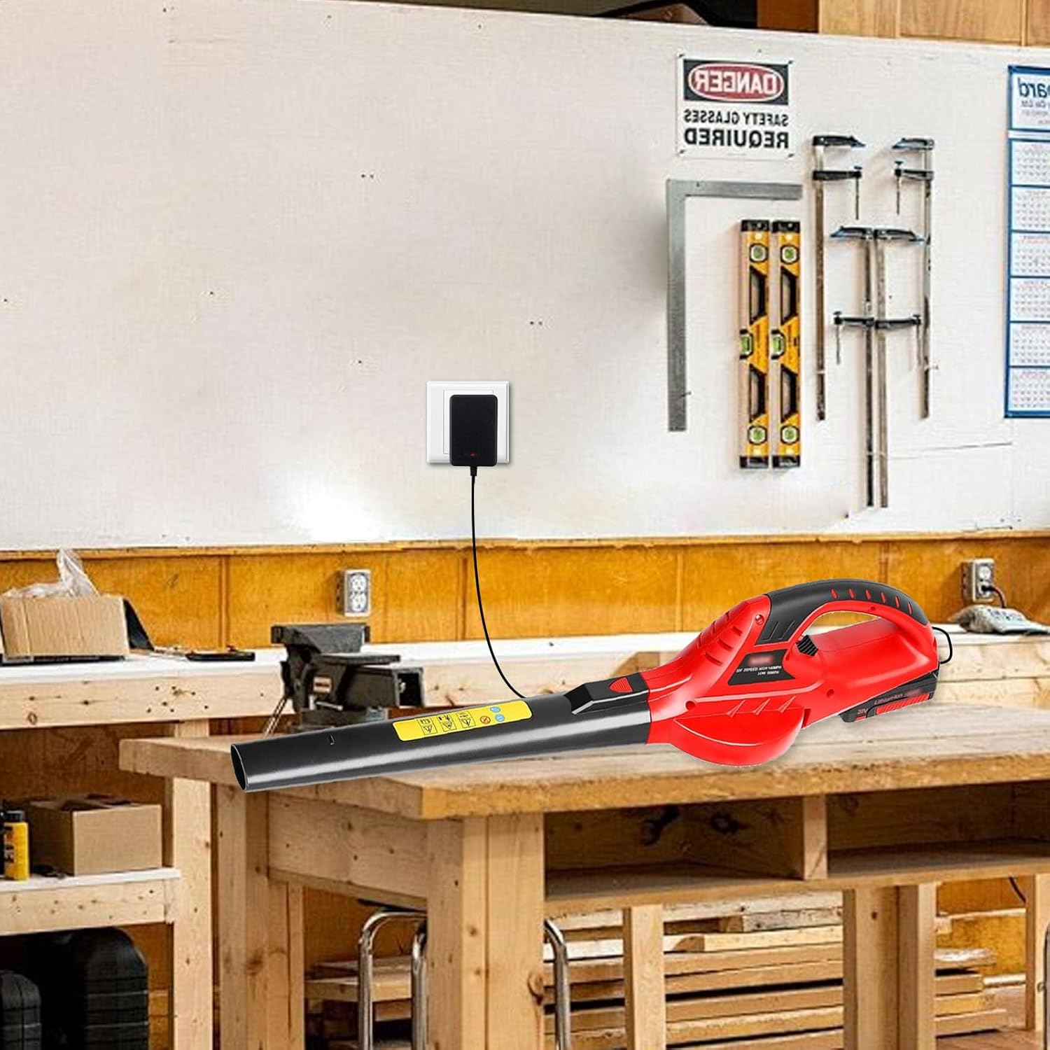 20V Battery Charger Compatible with MZK Cordless Leaf Blower Lawn Care MZK 1006 1613 SG1613 SG1006 Electric Lightweight Mini Leaf Blower 20V Lithium-Ion Li-ion Battery Power Supply Cord - Image 7