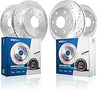 Vista 12 de Detroit Axle - Rotores de freno delantero para Chrysler 300 Dodge Charger Challenger Magnum, reemplazo de rotores de freno de disco: rotor delantero