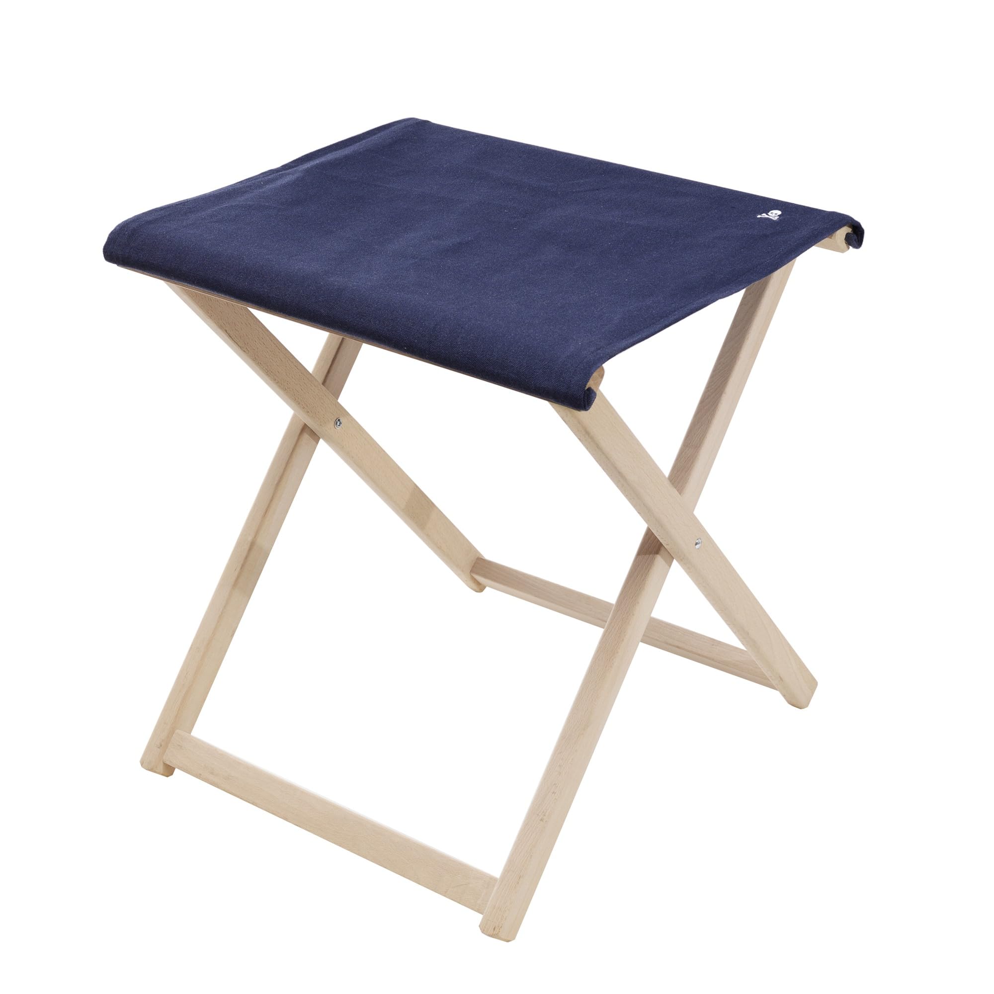 Scalpers - Taburete Director Plegable Fabricada en Madera de Haya Estructura sin Barniz de Primera Calidad, Lona Color Azul Oscuro en oferta en Amazon
