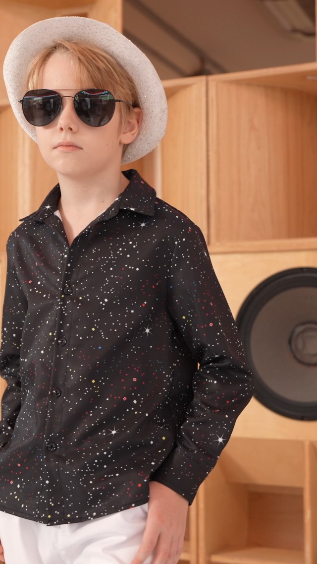 Disfraz retro disco para niños 5-14 años miniatura 6