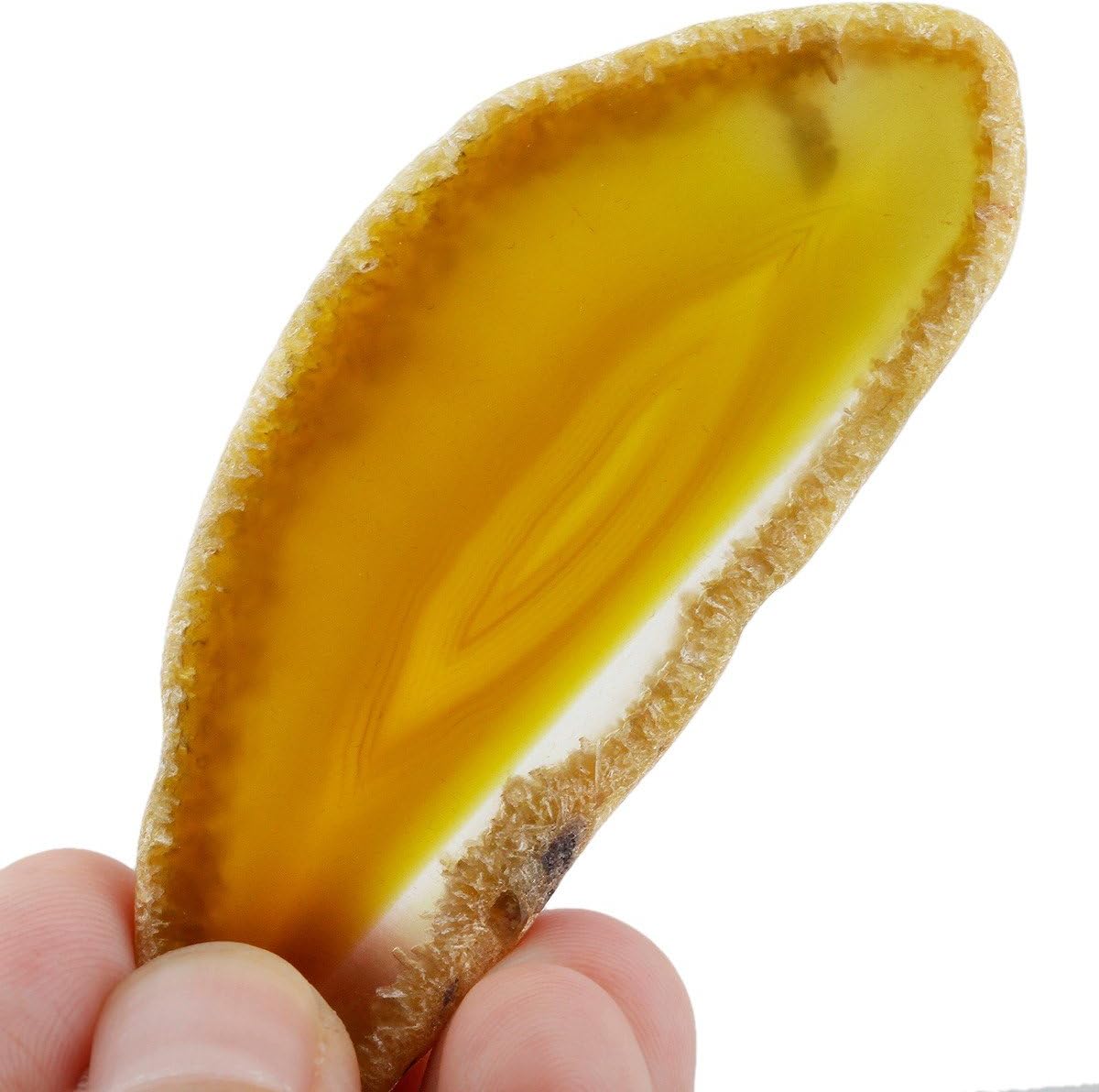 Rockcloud 10 Pcs Agate Light Table Slices, Healing Crystals Geode Stones,Irregular Home Decoration Jewelry Making,Yellow