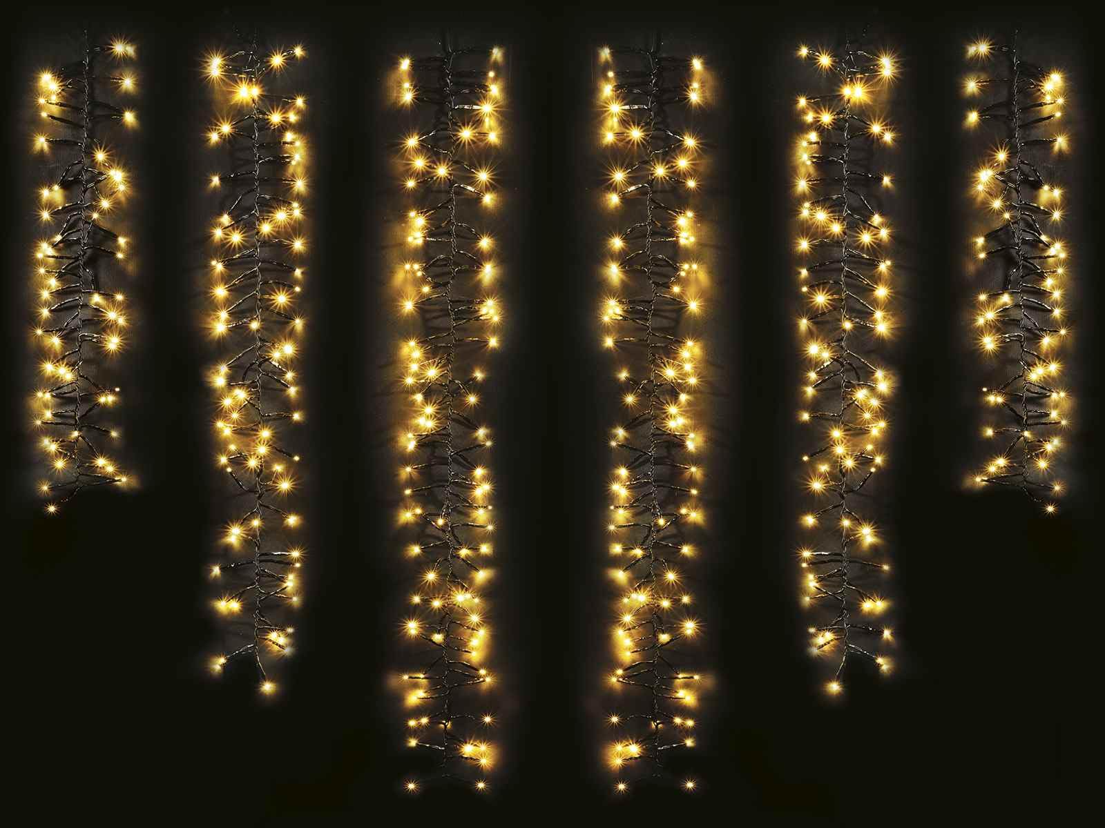 Gruppo Maruccia Luces navideñas en cascada conectables con 480 LED blanco – Interior, Exterior