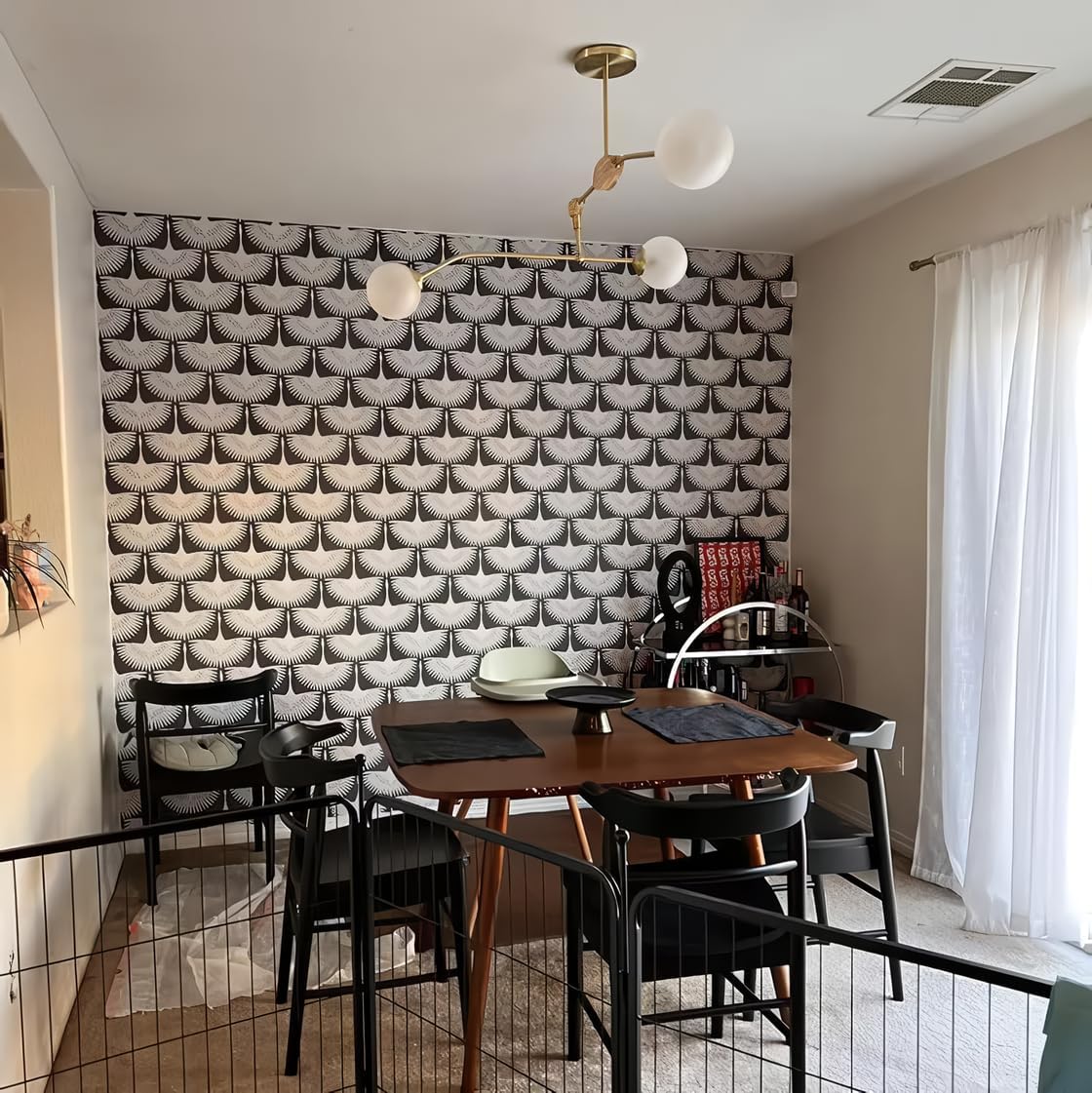Black and White Peel and Stick Wallpaper Contact Paper Removable Self Adhesive Vinyl Film Roll Decorative Waterproof for Wall Countertop Furniture Kitchen Cabinet Refurbishment Paper 17.71"X196"