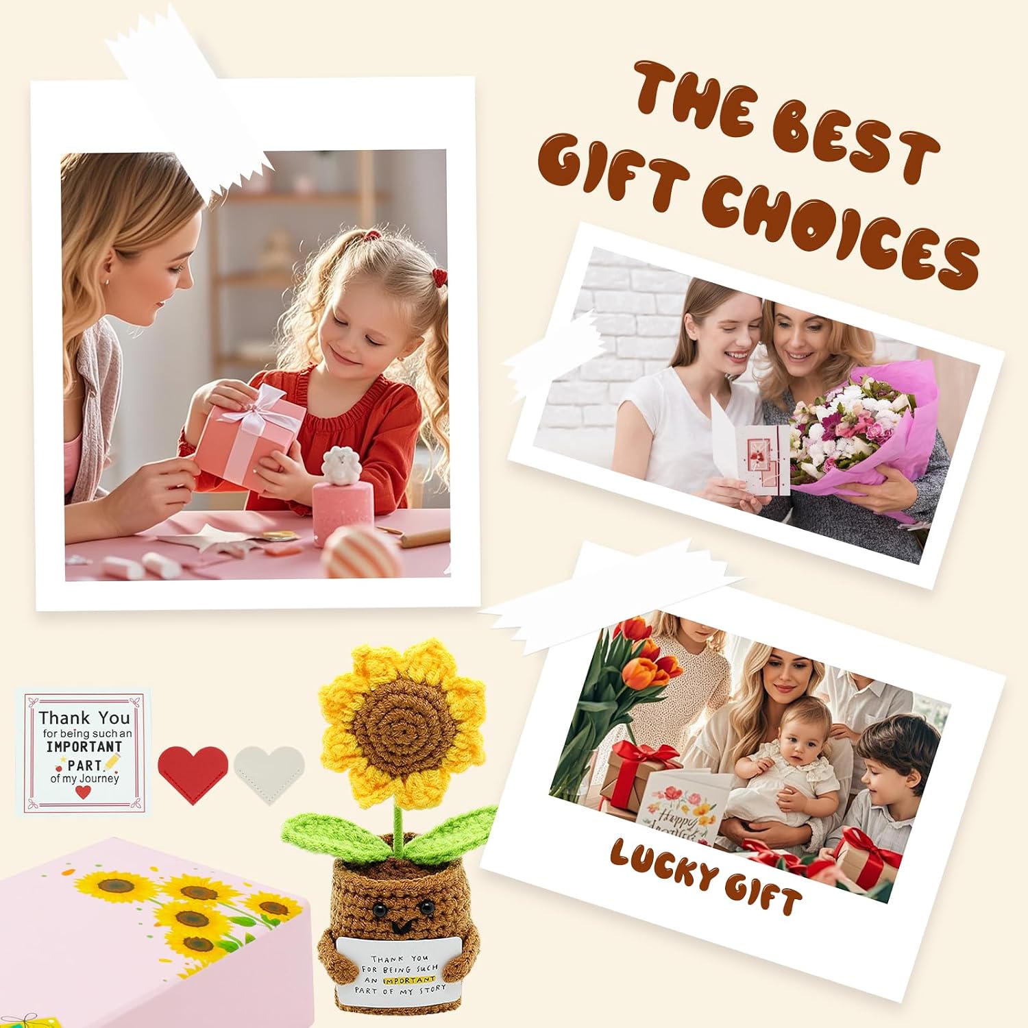 Teacher Employee Appreciation Sunflower Gift Set - Gifts for Women, Appreciation Week Easter Graduation, Teacher Nurse Boss Coworker Friend Women Men Emotional Inspirational Support (Lucky) image 5