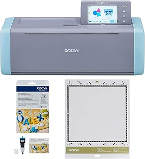 ScanNCut SDX125E Electronic DIY Cutting Machine with Scanner, Plus Rotary Auto Blade Kit and Fabric Mat