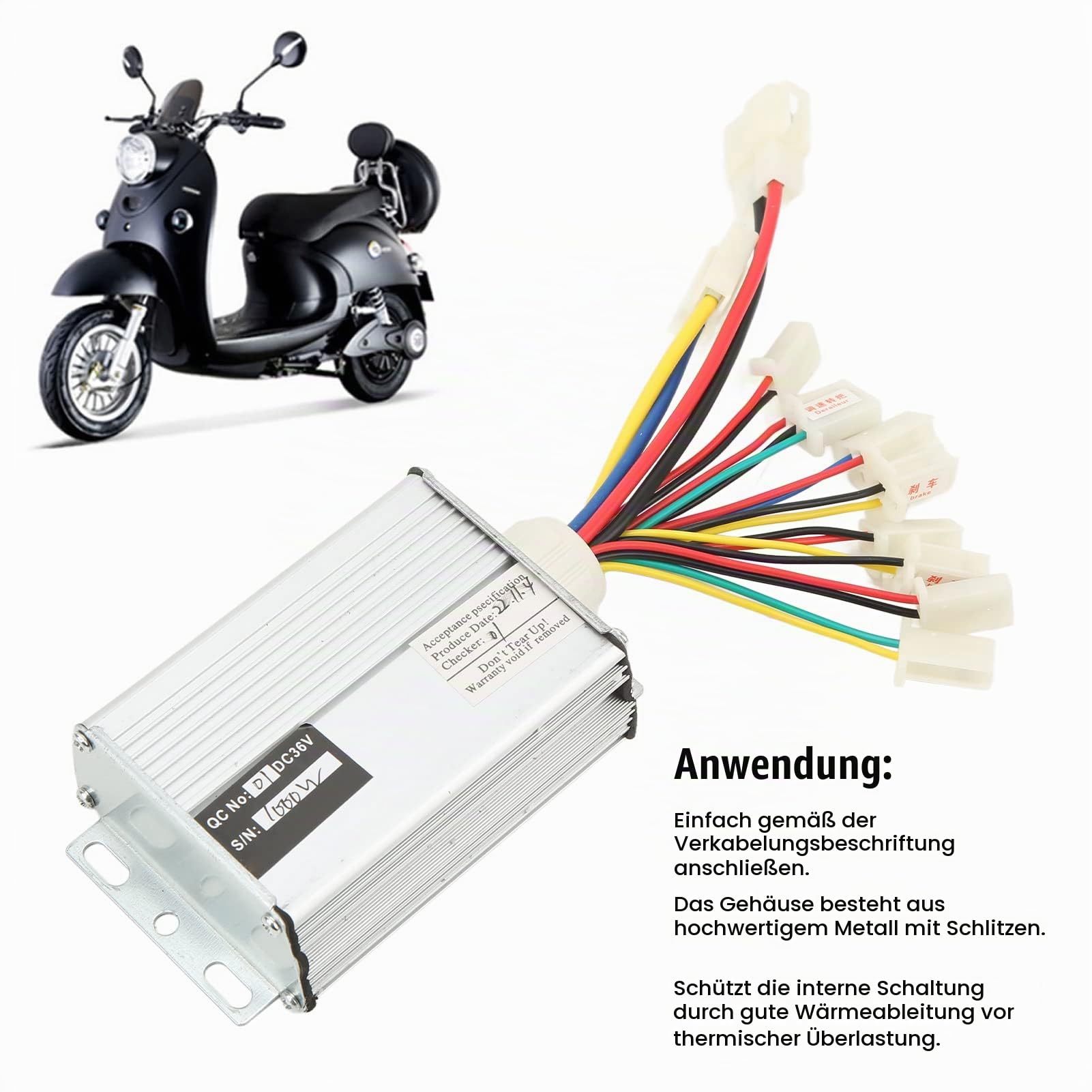 Alomejor Brushed Motor Controller 36V 1000W f¨¹r E-Scooter Geschwindigkeitsregler Kit Elektrischer Regler f¨¹r Elektro Roller Scooter Zubeh?r mit Hochleistung und Pr?zisionssteuerung