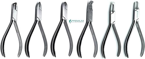 Miniatura 2 de 6pcs de Bond Dental de banda abrazadera de ángulo de asiento Hard Wire Pin alambre Alicates de corte