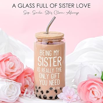 Sisters Gifts from Sister Birthday Gifts for Sisters Adult Funny Gift Ideas for Best Sister Ever Meaningful Gift for Siblings Cool Little Sis Present Set for Women Older Younger Sis Who Has Everything