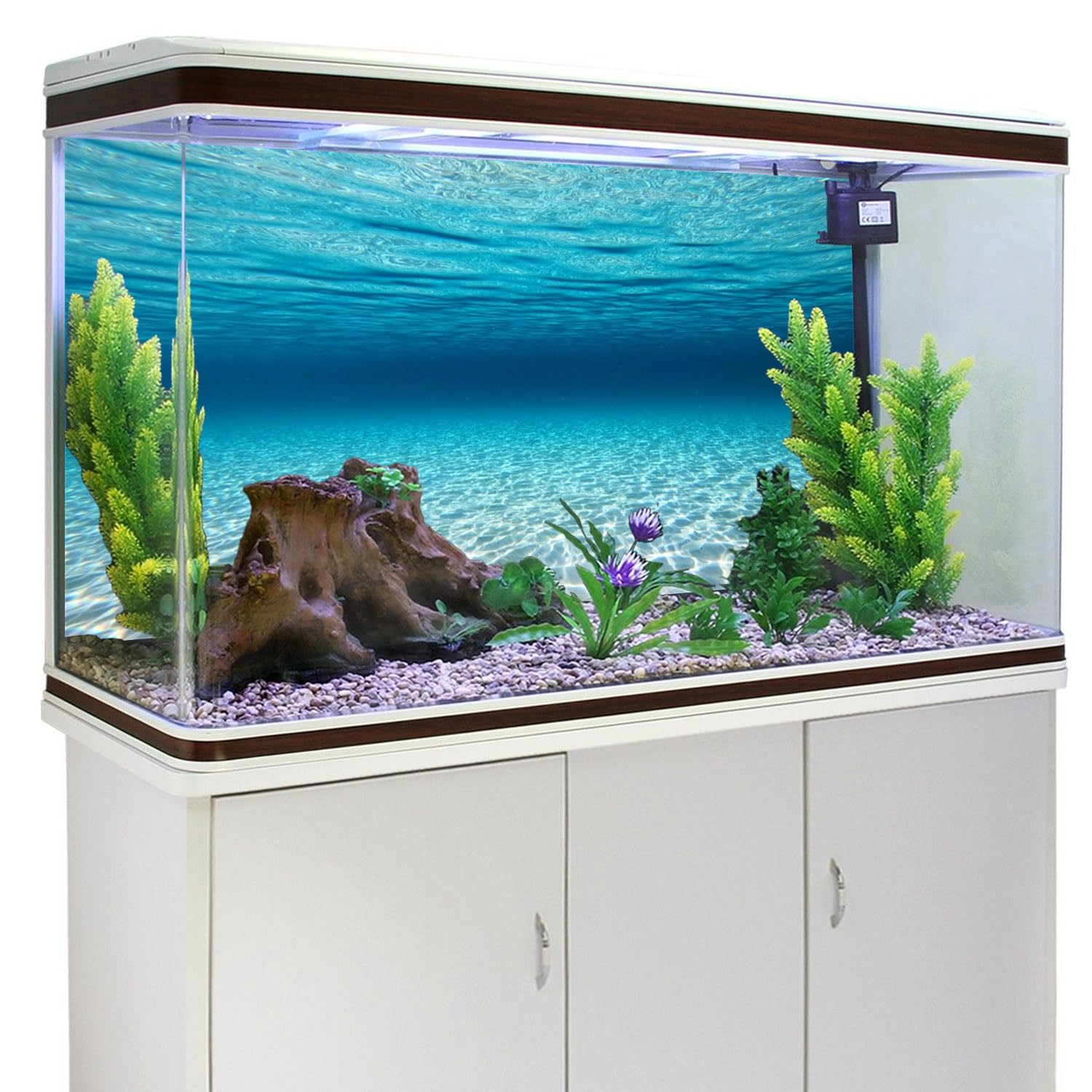 120x61cm Sottomarino Tema Acquario Sfondo Blu Oceano Subacqueo Mondo Acquario Sfondo Acquario Sfondo