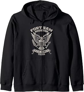 Fort Sam Houston Veteran San Antonio Texas MA Military Base Zip Hoodie