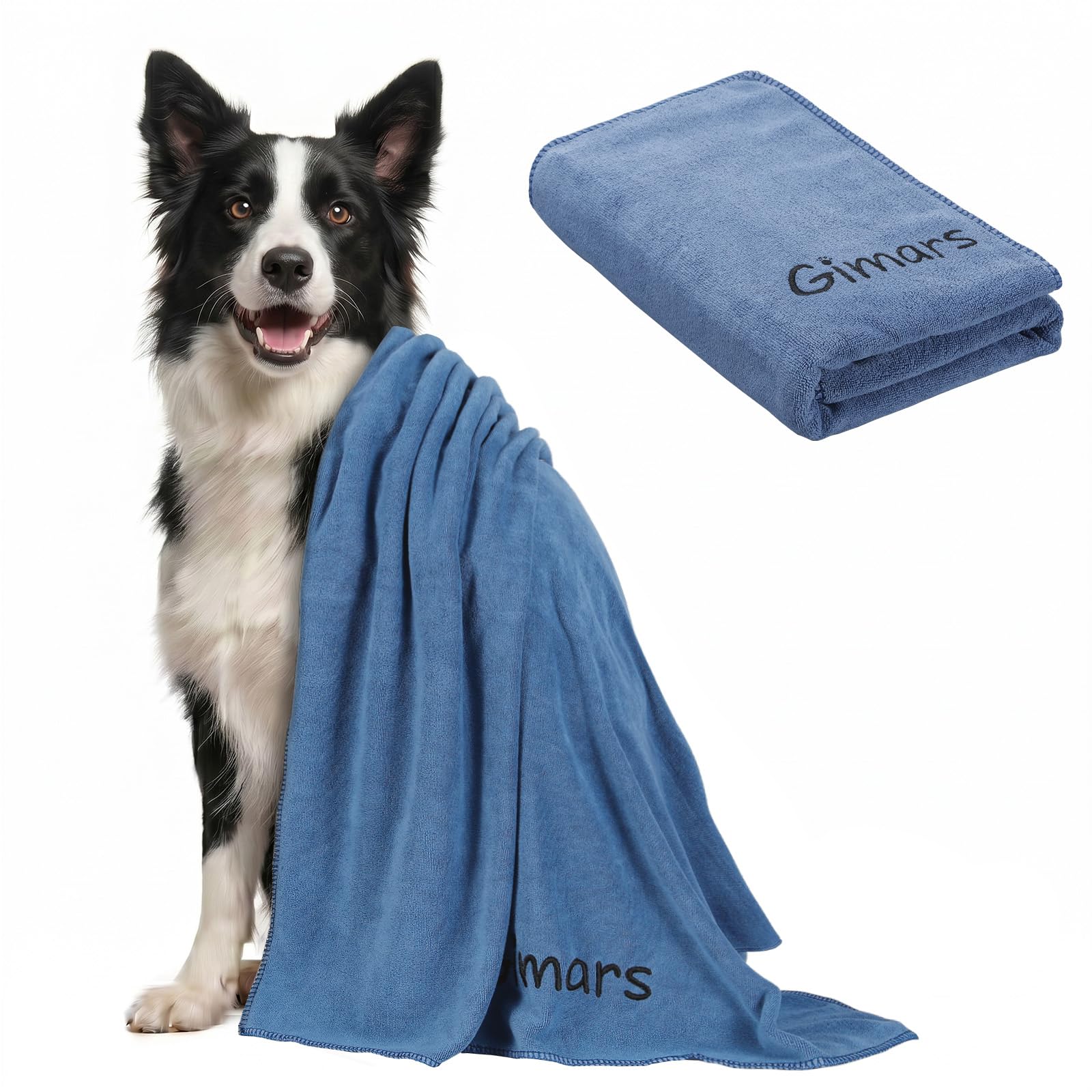 Gimars 140 x 70 cm Large Dog Towel, Super Absorbent Microfibre Dog Drying Towel for Faster Drying, Soft Quick Dry Pet Towel, 1 Pack