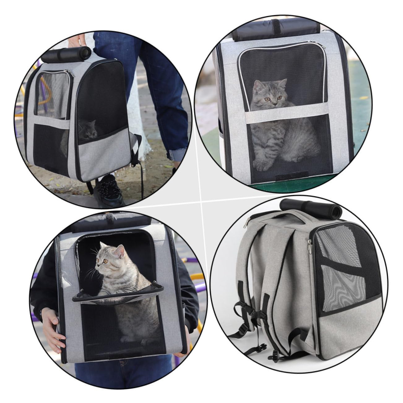 SUPVOX Zaino per Animali Domestici in Borsa Comoda per Gatti Trasportino Pratico Design in Rete Traspirante Adatto per Viaggi e Gite