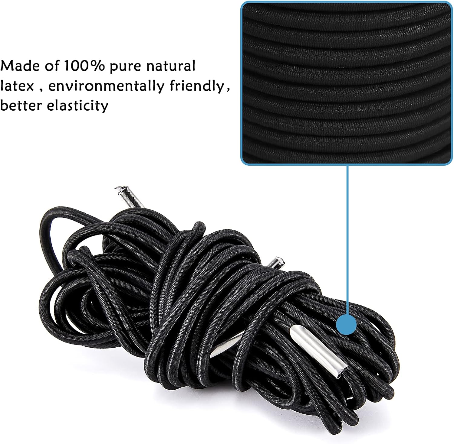 MatSailer Elastic Cord,4 Pack Elasticated Cord,Replacement Elastic Rope