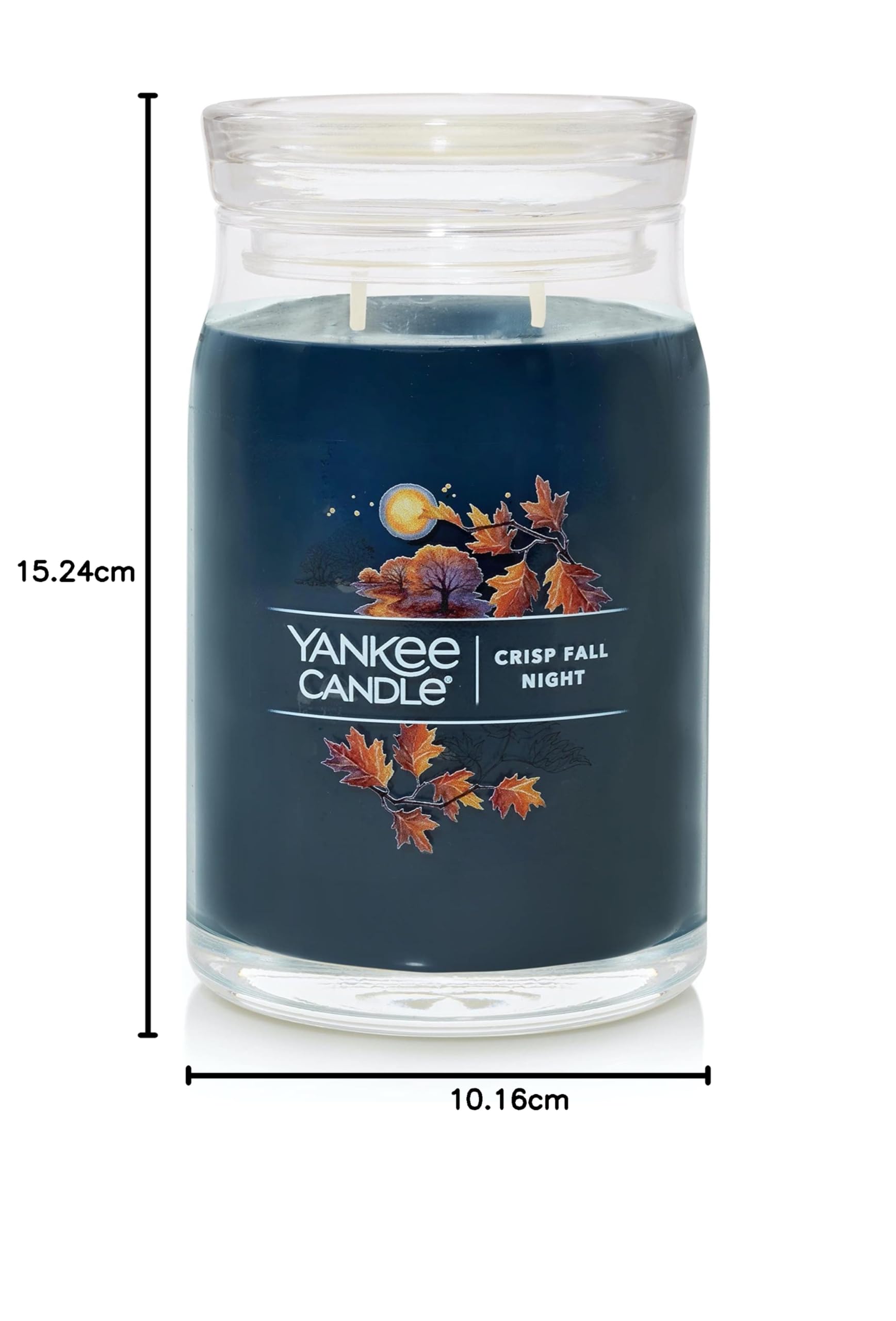 Yankee Candle Crisp Herbst Night Signature Duftkerze im Glas, groß