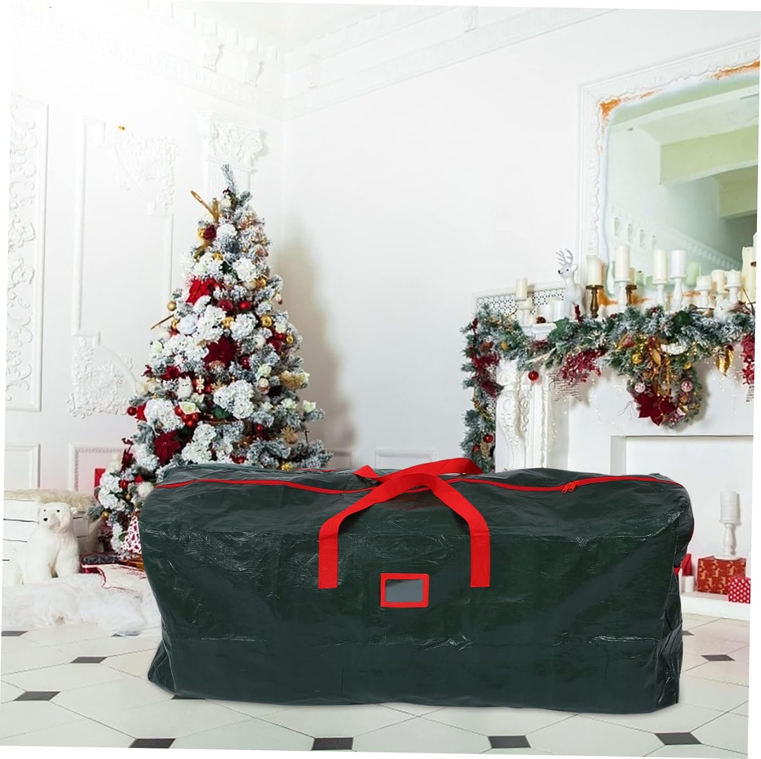 Christmas Tree Storage Bag, Foldable PE Green Dustproof Holiday