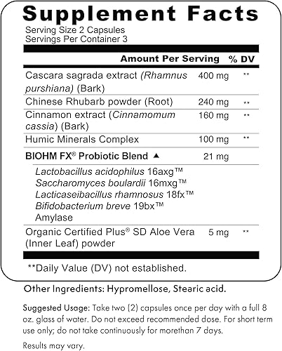 Miniatura 4 de BIOHM Colon Cleanse Detox with Probiotics, 3 Day Quick Cleanse, 6 Capsules, Supports Constipation and Bloating Relief, 3 Servings, Gut Cleanse for
