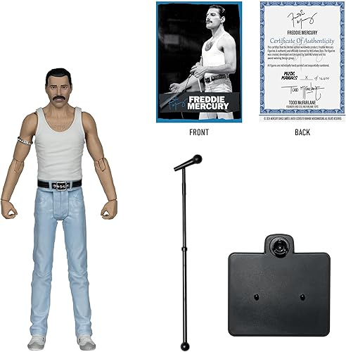 Miniatura 4 de McFarlane Toys - Figura de acción de Music Maniacs Rock Freddie Mercury de 6 pulgadas