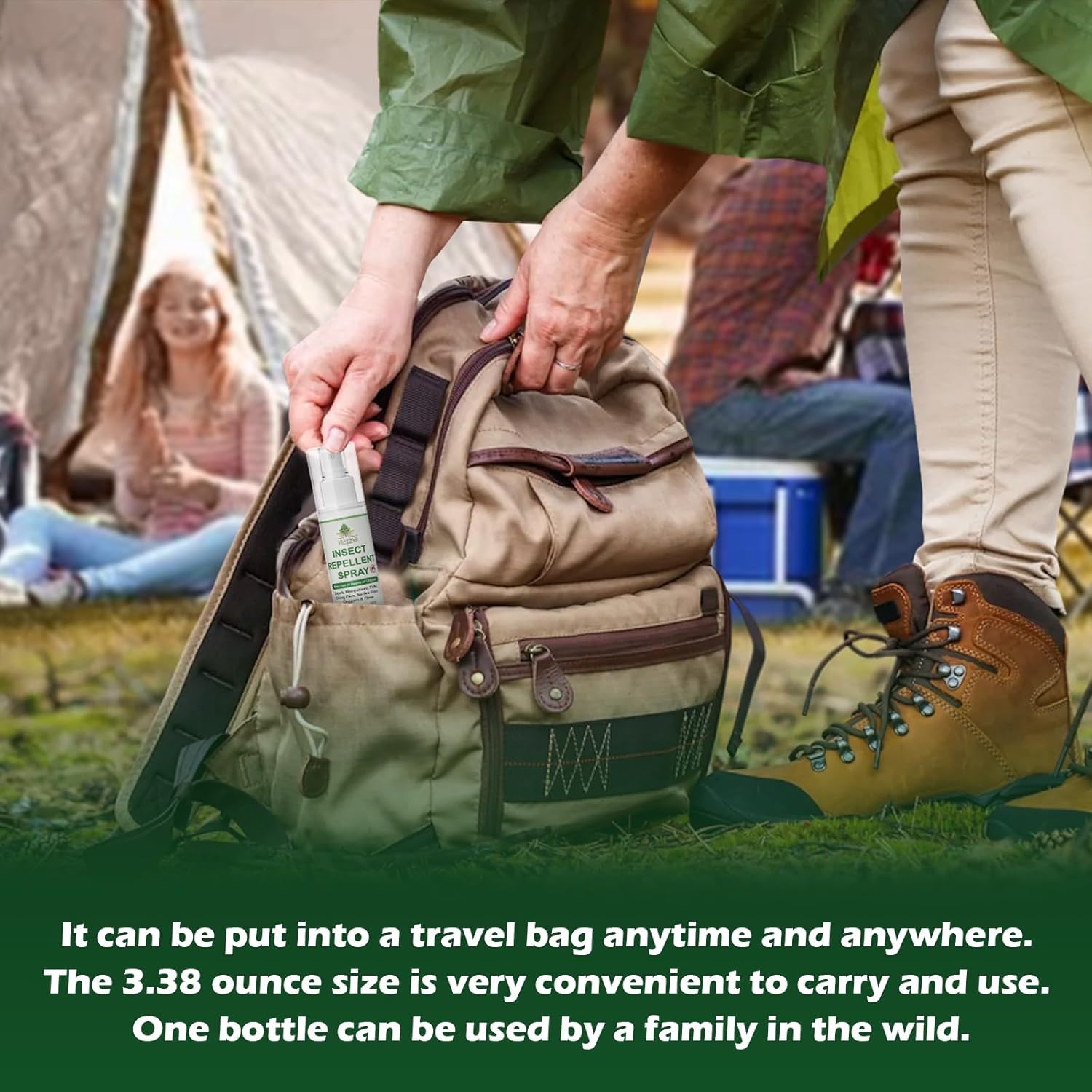 Mosquito Repellent Spray for Body, Made with Plant Essential Oils,Insect Repellent Spray Natural Bug Repellent for Skin DEET-Free Travel Size 4 Fl Oz (2 Pack)