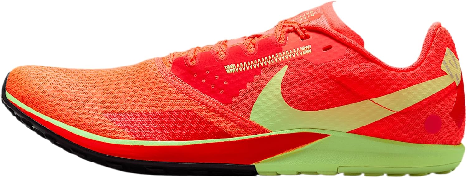 Nike Rival Waffle 6 Road and Cross-Country Racing Shoes (DX7998-800, Hyper Orange/Bright Crimson/Mint Foam/Lime Blast) Size 3