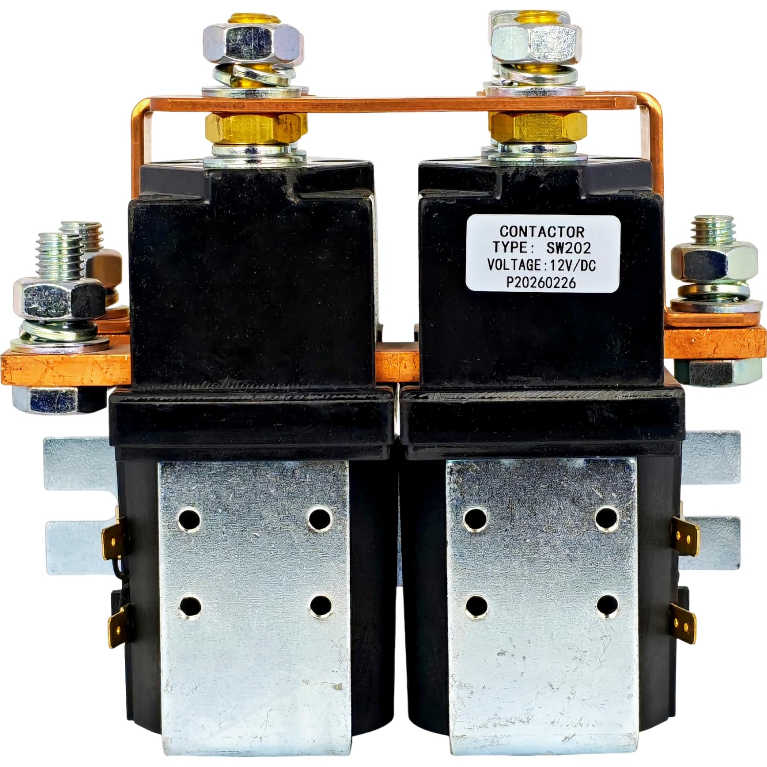 XYZIL SW202 400A Reversing Solenoid Contactor Compatible with Albright Electric Heavy Duty Coil Golf Cart Electric Vehicle Material Handling (12V)