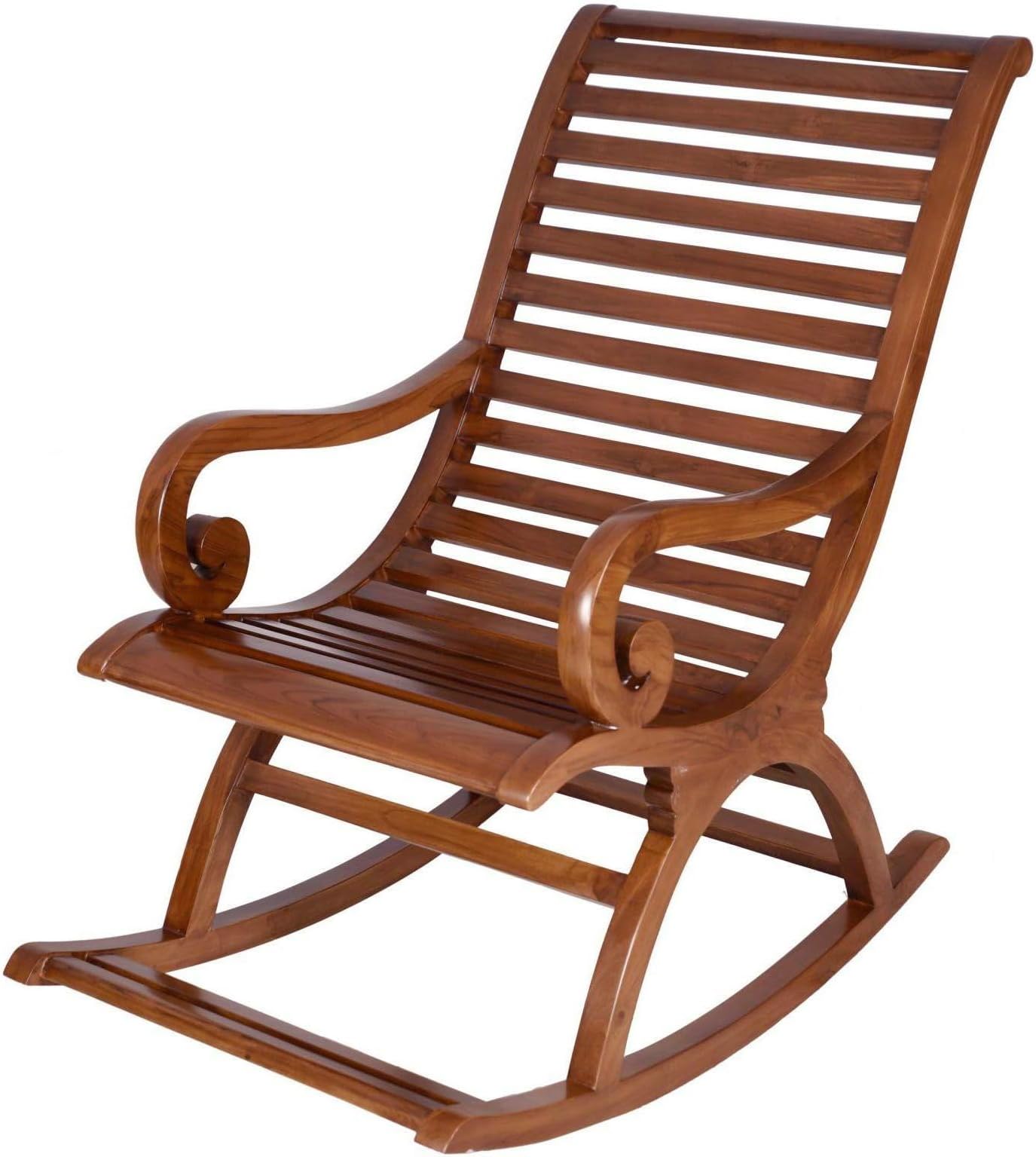 VeLivings Solid Sheesham Wood Rocking Chair for Home Living Room and ...