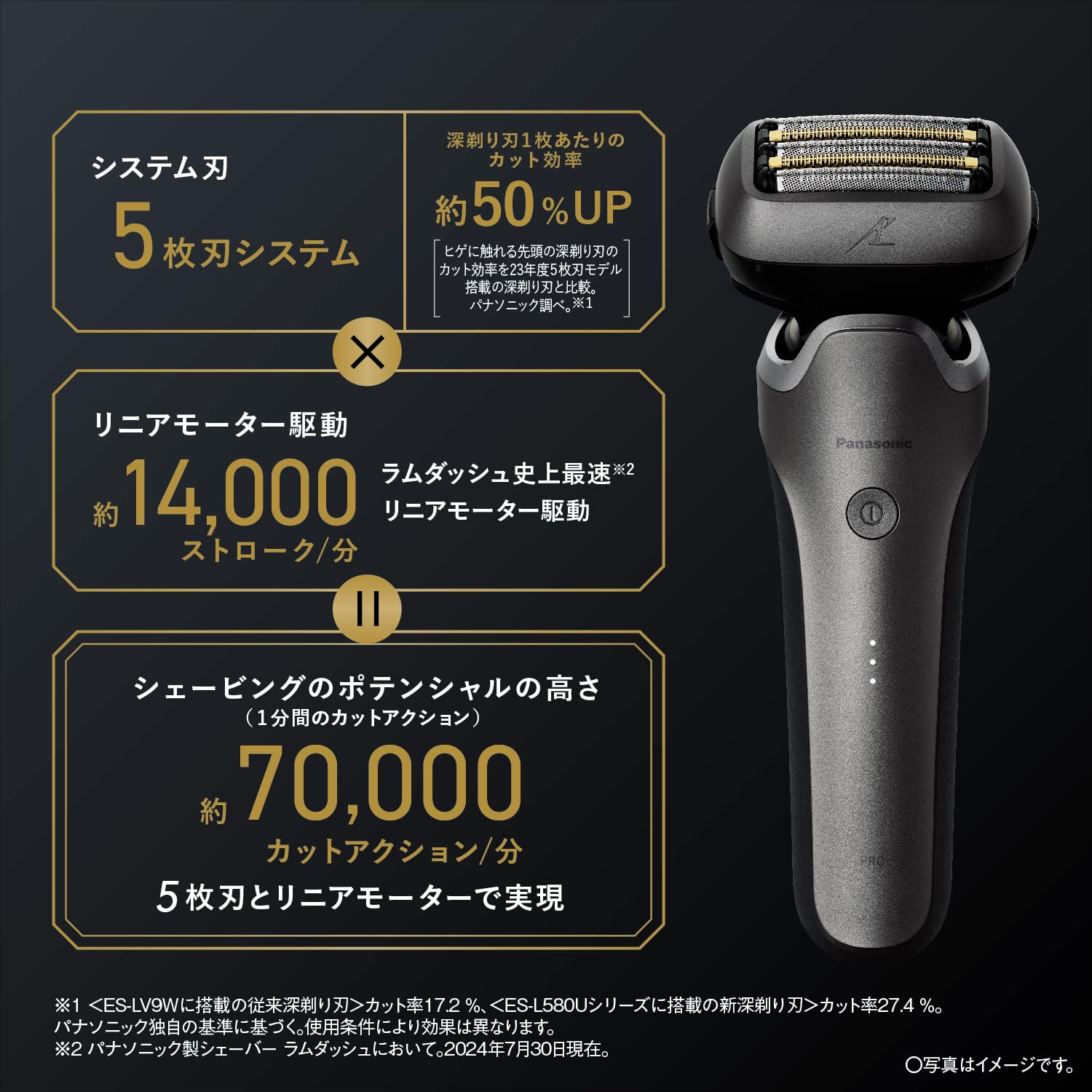 Amazon | パナソニック メンズ シェーバー ラムダッシュ PRO 5枚刃 