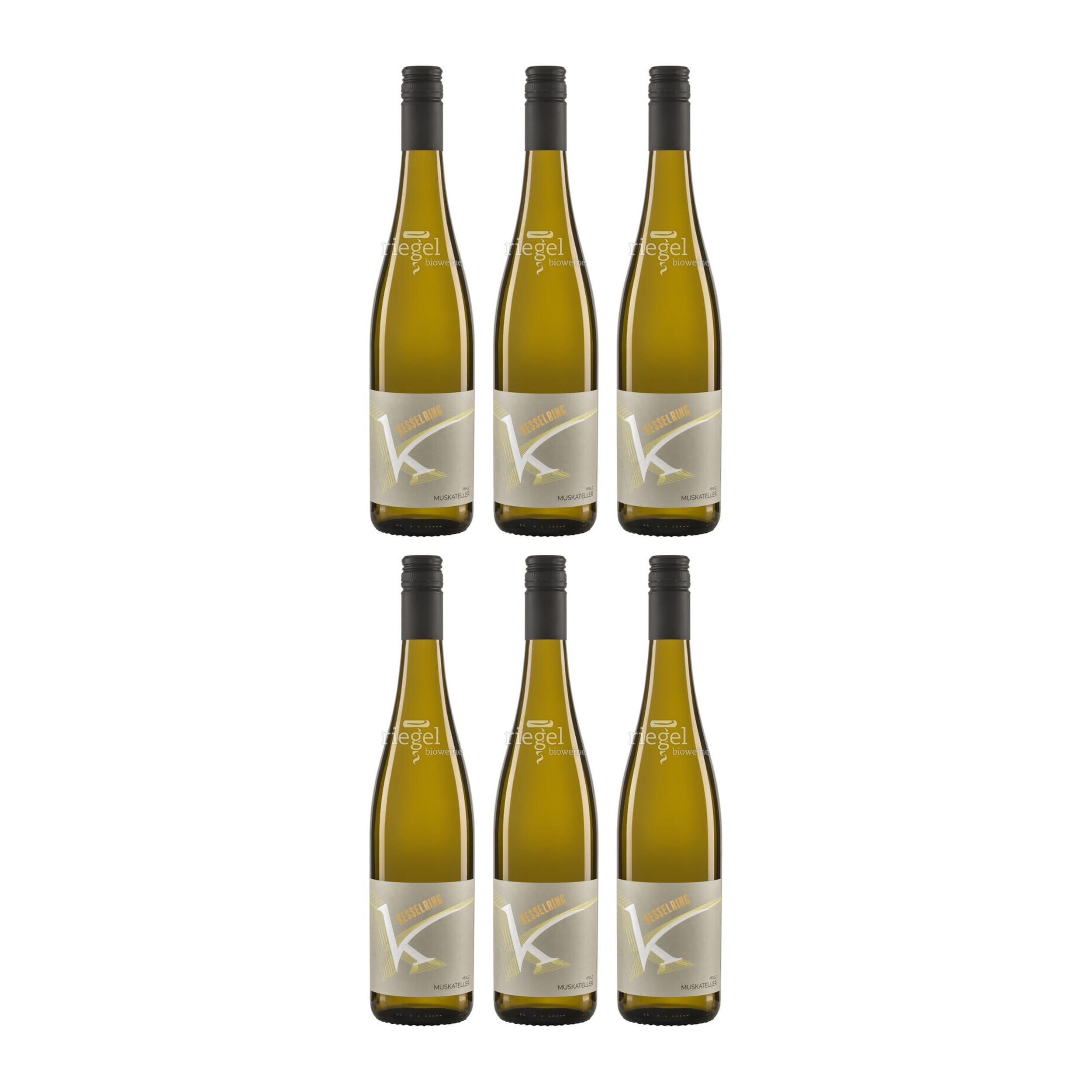 Weingut Lukas Kesselring Muskateller QW Pfalz feinherb Weisswein Weiss Halbtrocken BIO Deutschland inkl. FeinWert E-Book (6 x 0.75 l)
