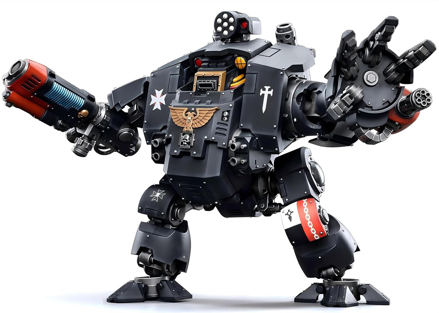 JOYTOY Warhammer 40K 1/18 Scale Action Figure Adeptus Mechanicus Kastelan Robot with Incendine Combustor - Articulated Figurine for Collection & Gifts - JT7738