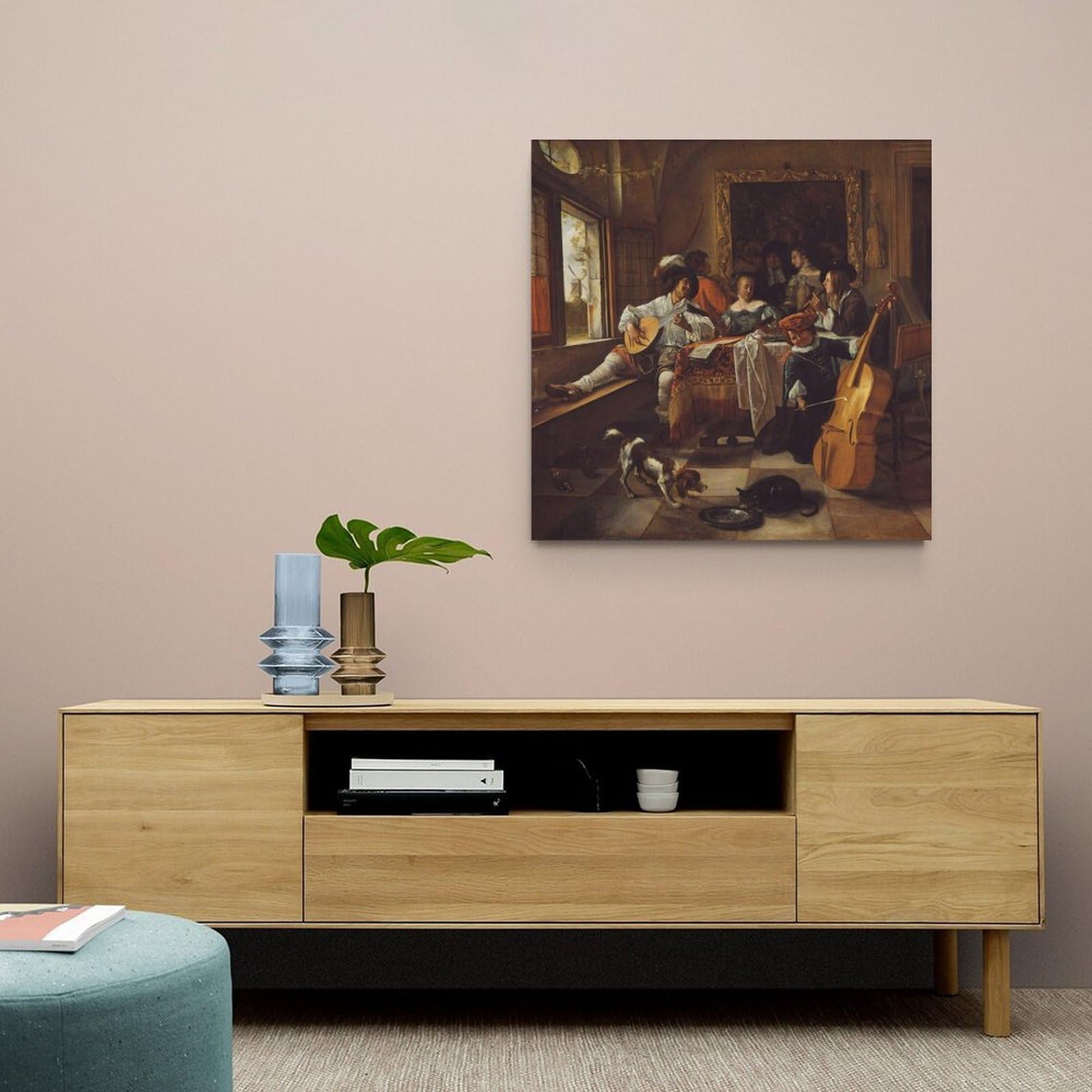 Jan Steen Künstlerwerke, Konzert-Poster, zeitgenössisches Leinwand-Kunstwerk für Wanddekoration, Wohnzimmer, Schlafzimmer, Büro, Dekoration, 50,8 x 50,8 cm
