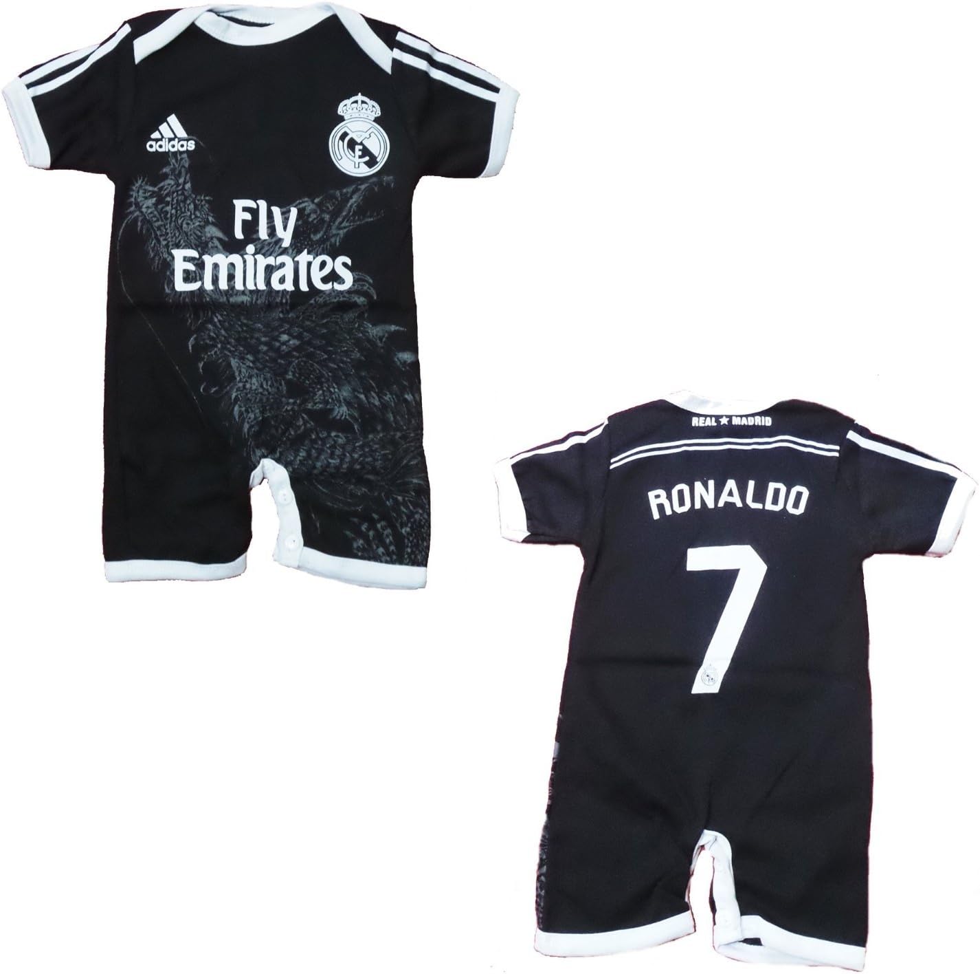 DIY Designs Real Madrid Baby Romper CR7 for 4-8 months (Black)