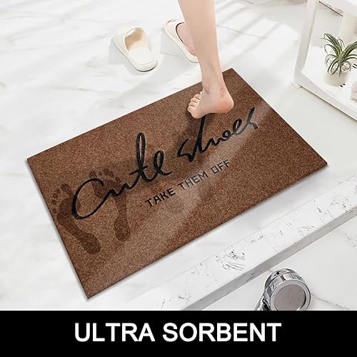 Miniatura 5 de Tapete para puerta delantera, duradero, de perfil bajo, tapete de bienvenida para interiores, bonito tapete de zapatos que atrapa la suciedad y el