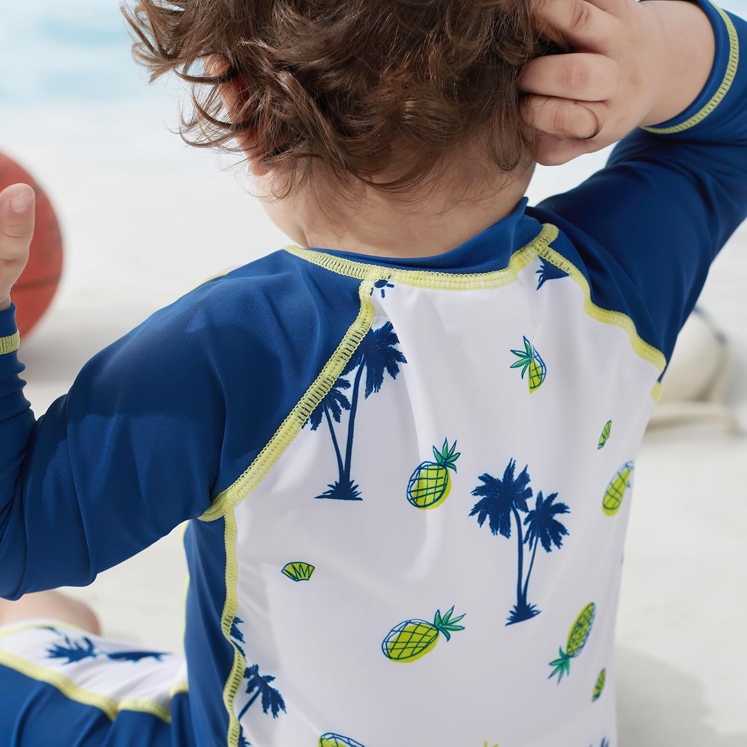 Baby Boys Swimsuit Long Sleeve Bathing Suit Zipper Bathing Suit Rash Guard Infant Beach Boys' Swimwear - Image 6