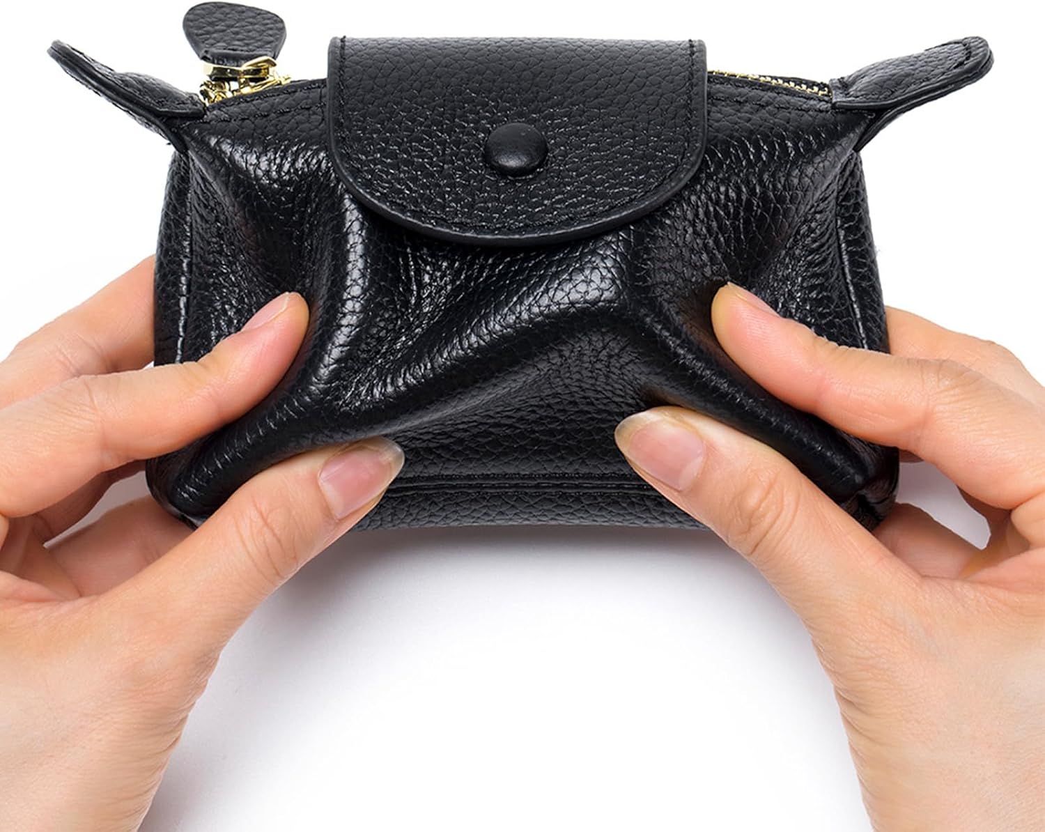 SENDEFN Small Leather Women Coin Purse, Women's Keychain Zipper Pocket Pouch Wallet - Image 4