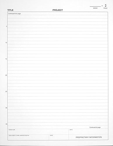 Miniatura 6 de BookFactory Cuaderno Blue Lab  96 páginas con cuadrícula científica alterna de 14 pulgadas y rayas de 14 pulgadas  Tamaño de página de 8 78 pulgadas