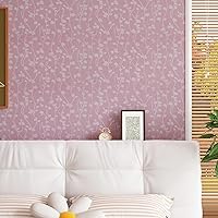 Vista 24 de CRE8TIVE Papel tapiz de seda texturizado para dormitorio de niñas, 12 x 354 pulgadas, papel adhesivo rosa sólido, impermeable, extraíble, hojas