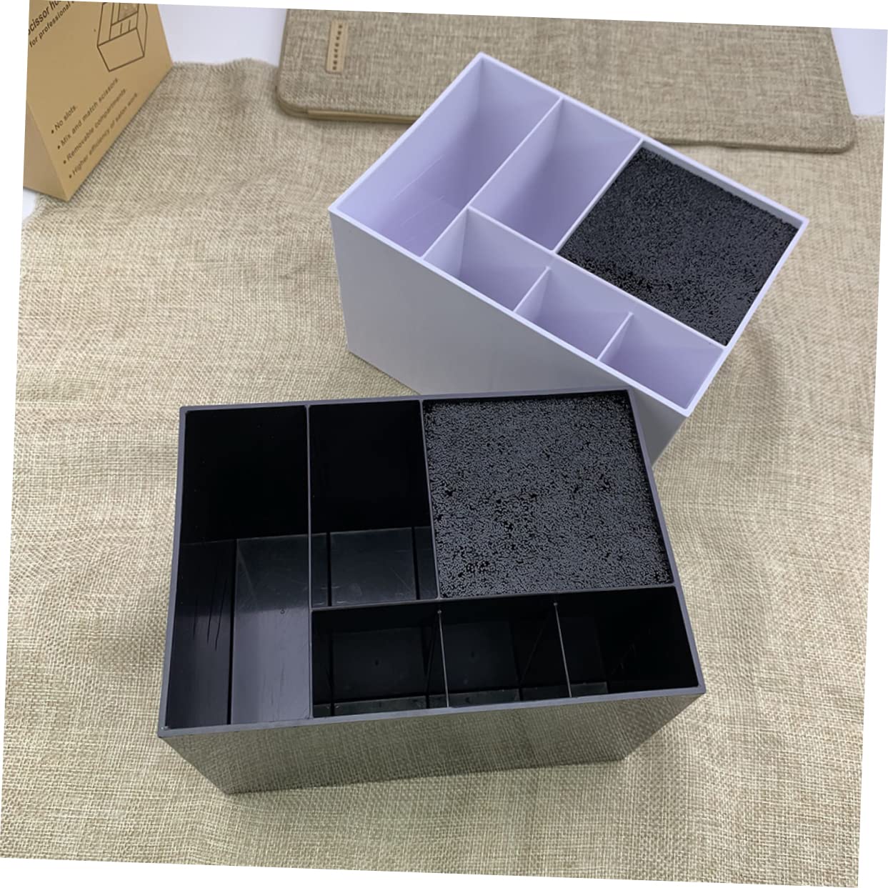 NULYLU Hair Scissors Case 6 Slot Storage Box Hairdressing Scissors Holder Hair Salon Supplies