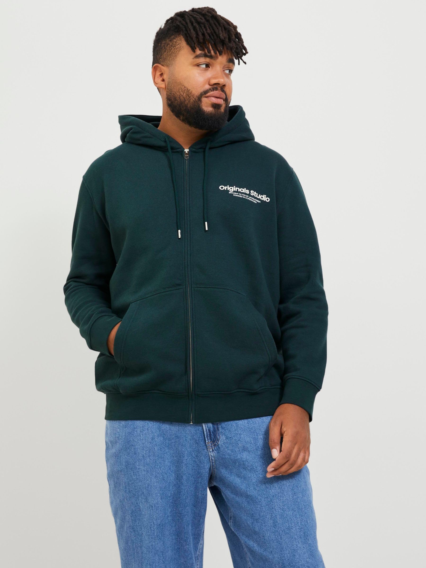 JACK & JONES Jorvesterbro Sudadera con Cremallera Noos Pls Sudadera con Capucha Hombre