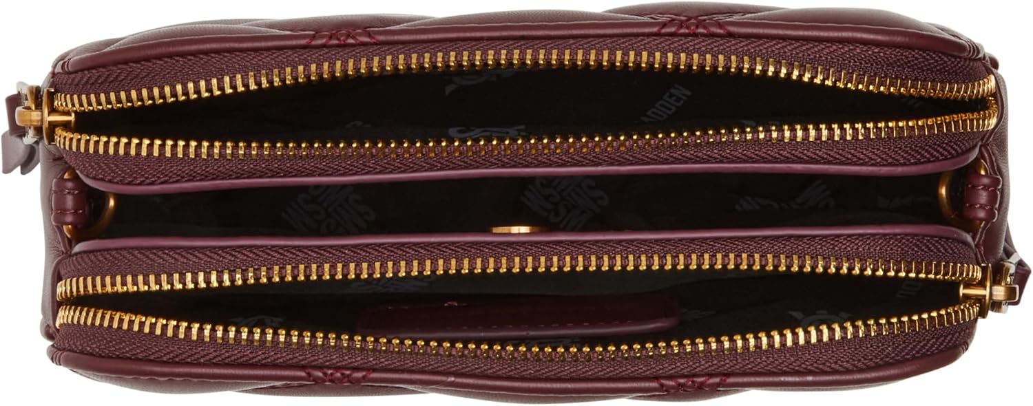 Steve Madden Women's Steve Madden Daisy Quilted Double Zip Crossbody