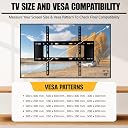 Caprigo Fixed TV Wall Mount Bracket for 40 to 75 Inch LED/HD/Smart TV’s, Universal Heavy Duty TV Stand for Wall (M454) gallery image