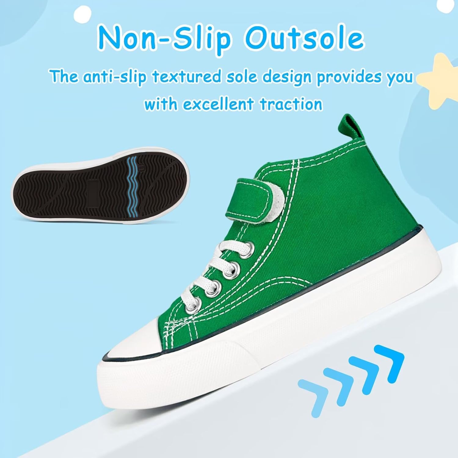 Toddler Canvas Shoes Girls High Top Sneakers Little Big Kids Boys Walking Cushioned Shoes Toddler 8-Big Kid 3 - Image 4