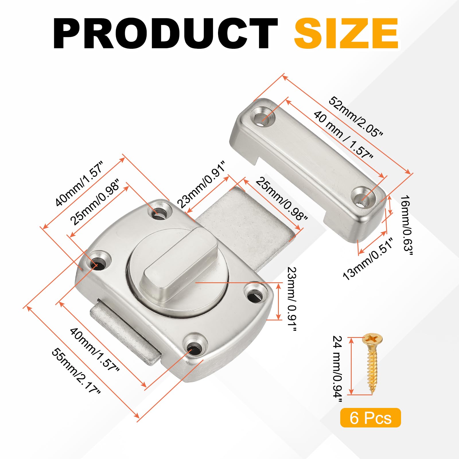 PATIKIL Rotate Bolt Latch - Image 2
