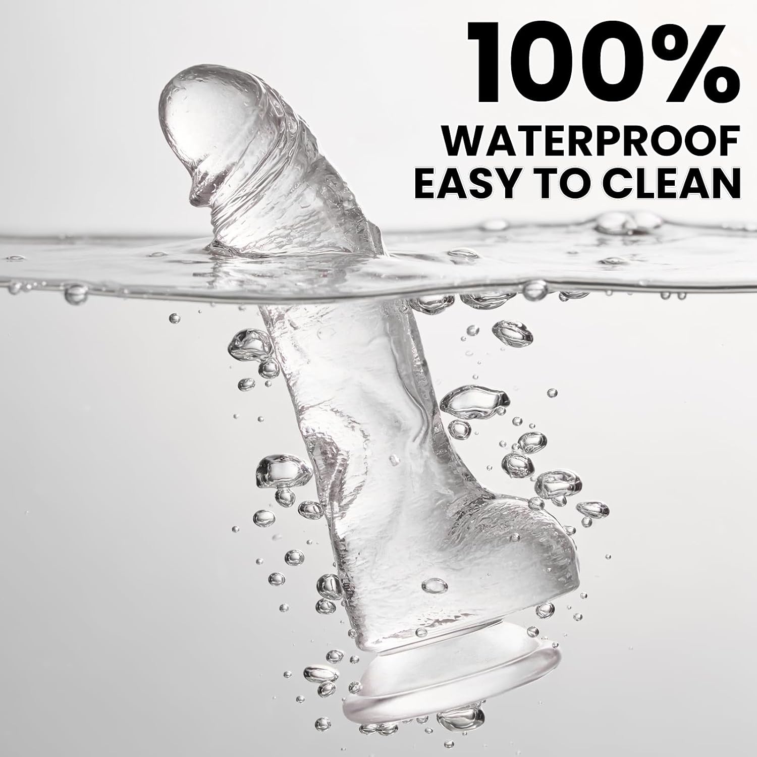 AAV 6’’ Clear Dildo Sex Toy, Soft Body-Safe Silicone Realistic Dildos Penis