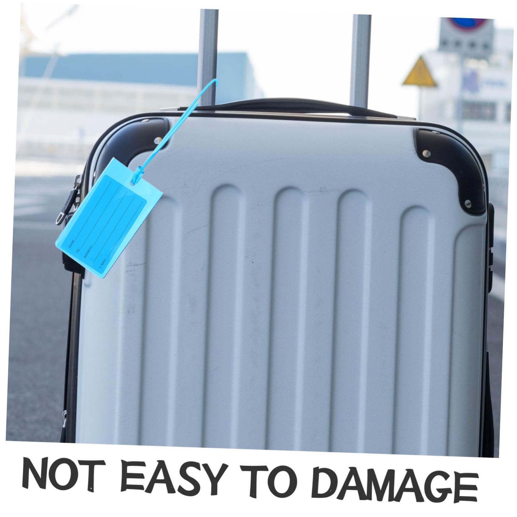Amosfun 100 Pezzi Etichetta per Bagaglio in Pvc Colorato Riutilizzabile con Carta Inseribile, Facile da Attaccare, per Borse da Golf e Palestra in Viaggi e Controlli Aeroportuali