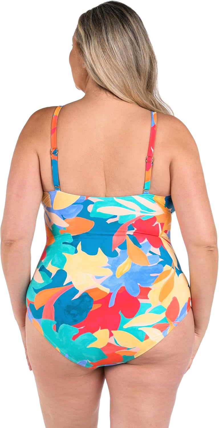 La Blanca Women's Underwire Lace Up One Piece Swimsuit - Image 2