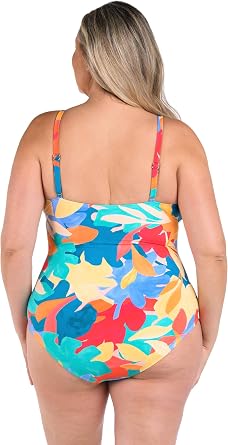 La Blanca Women's Underwire Lace Up One Piece Swimsuit