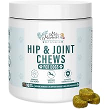 Mila Miamor Hip & Joint Chews for Dogs | Glucosamine, Chondroitin, MSM & Turmeric | Joint Health, Mobility & Cartilage Support | 90 Soft Chews | Made in USA