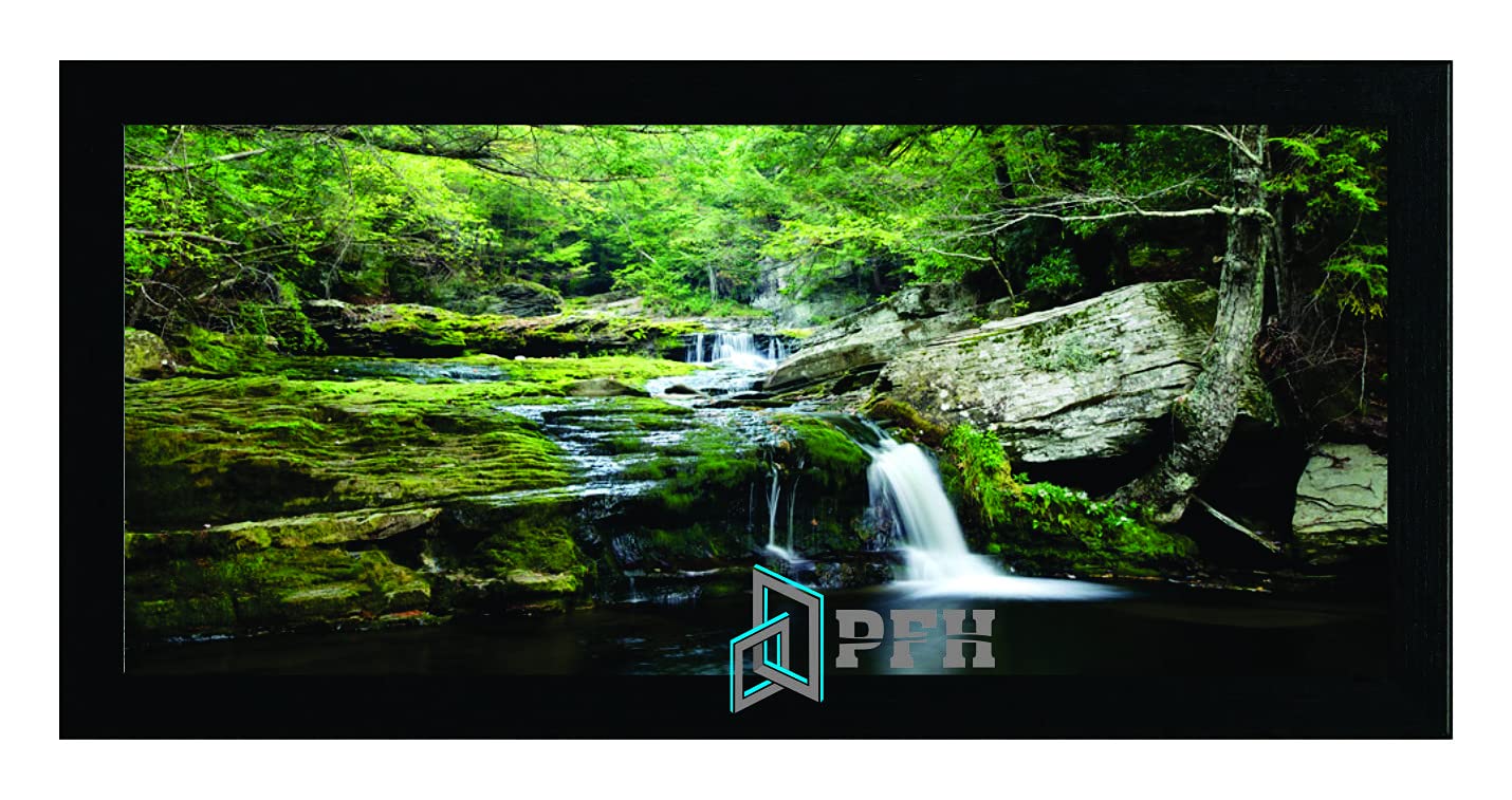 Hosuer Black Premium Wood Photo Frames Wall Hanging Picture Frame Poster Frame Acrylic Glass 80Cm X 50Cm